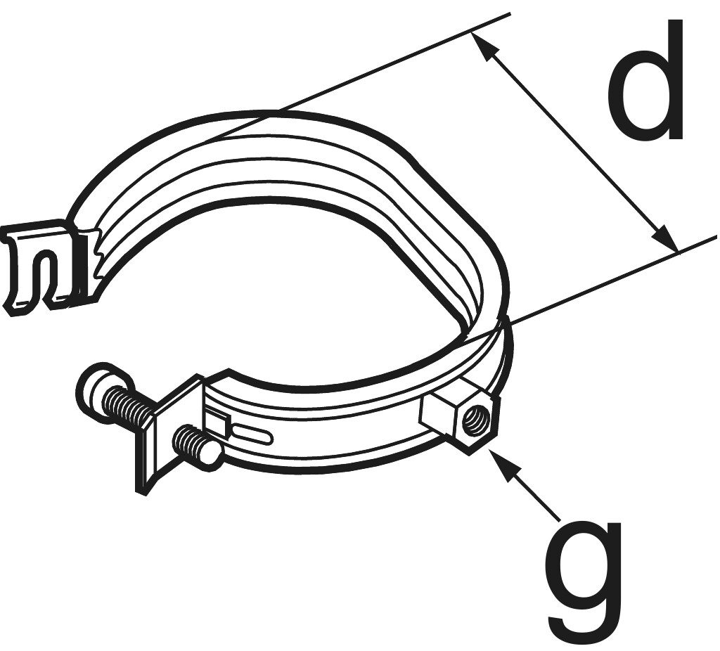 Gelenkrohrschellen  15-19  (  3/8") verzinkt  (KSB 1)
